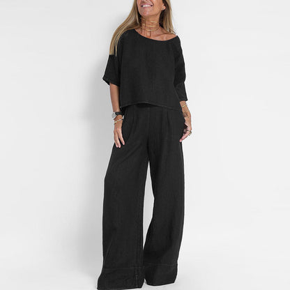 Alessia Linen Blend Relaxed Set