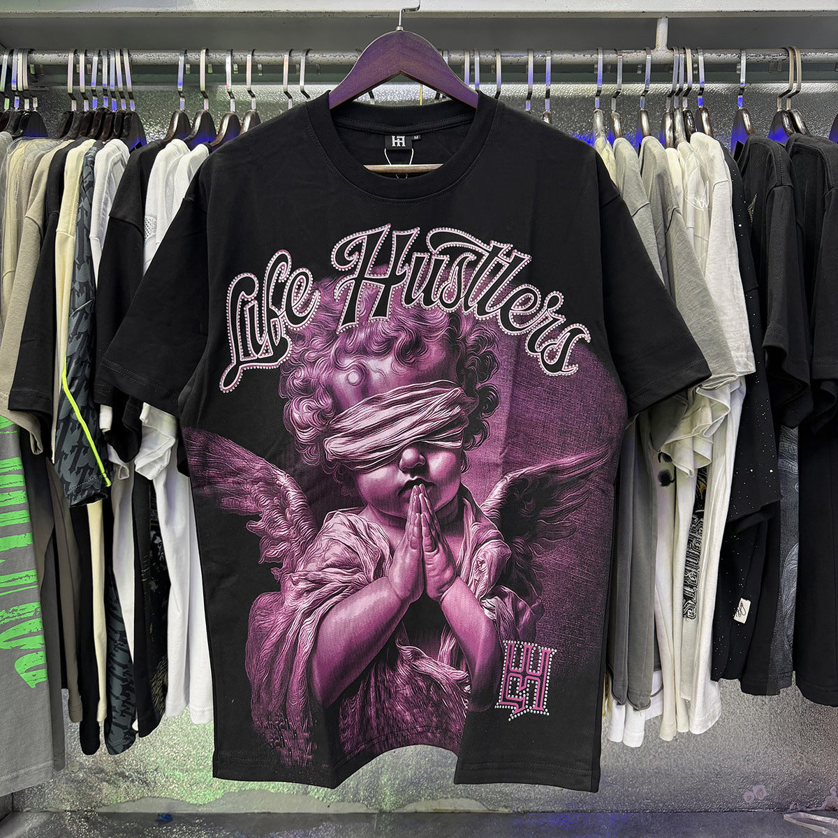 Life Hustlers “Blind Baby” Rhinestone Tee