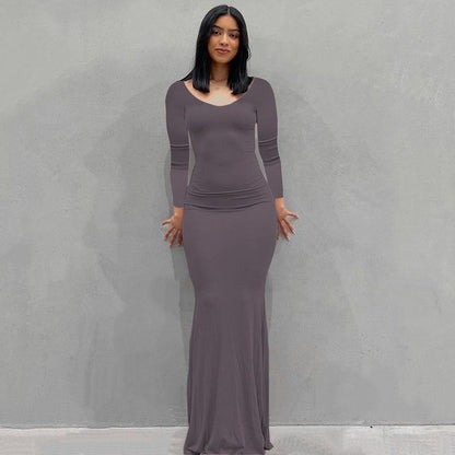 Women's Bodycon Maxi Dress Spaghetti Strap Slim Fit Lounge Dress Casual Sleeveless Dress