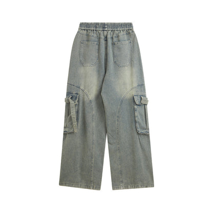 High Street HipHop Dance Straight Leg Jeans Loose American Style Casual Trendy Denim Pants | HipHop Straight Jean
