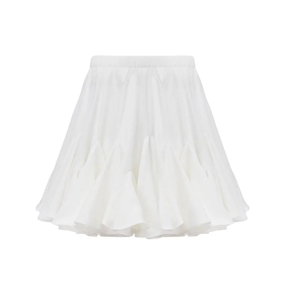 Spliced fungus edge skirt summer new Y2K street trend spliced mini pleated skirt - Seldom Seen Styles