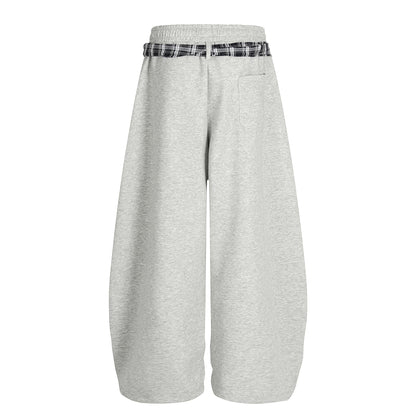 Aelfric Eden Plaid Tie Baggy Barrel Sweatpants