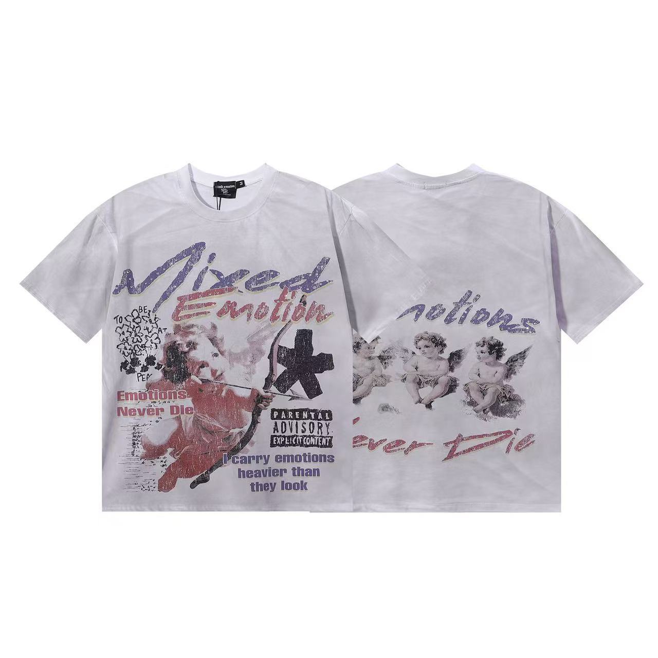 MIXED EMOTIONS Diamond Angel Jetski Rhinestone Tee