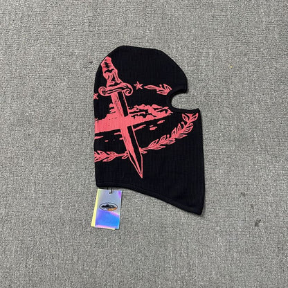 Alcatraz Logo Balaclava Ski Mask Hip Hop Face Cover Streetwear Full Face Hood Unisex Tactical Style Headgear