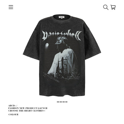 VANCARHELL Infomania Cat Hidden Stroke Black Wash T-shirt