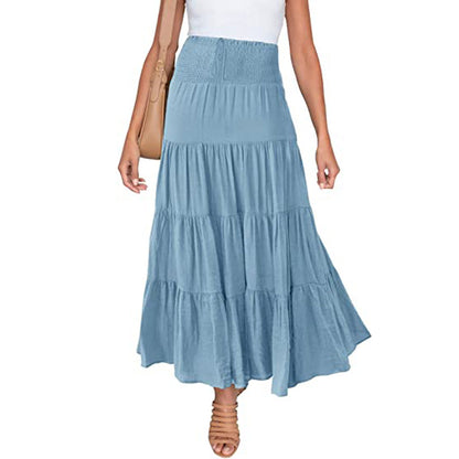 Women's Two Piece Maxi Skirt Set Sleeveless Crop Top Summer Vacation Outfit