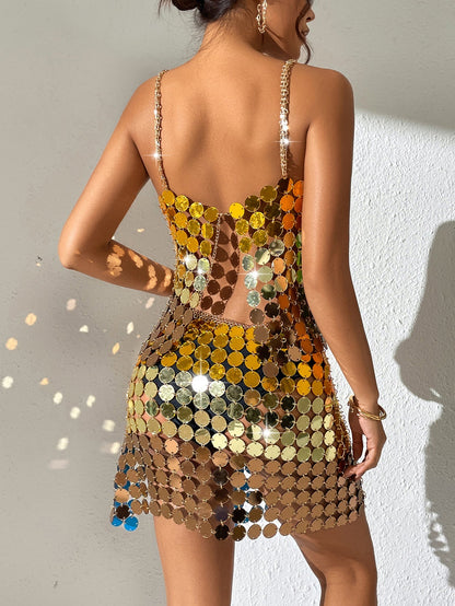 Ensemble deux pièces de paillettes multicolores Gala Luminous
