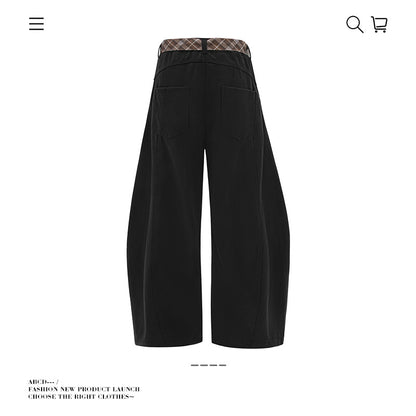 Aelfric Eden Plaid Waistband Wide Leg Pants