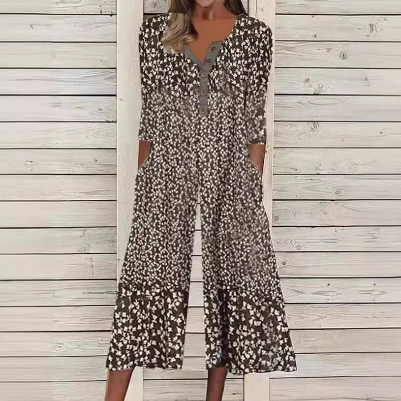 Cassidy - Button-Front Jumpsuit - Seldom Seen Styles