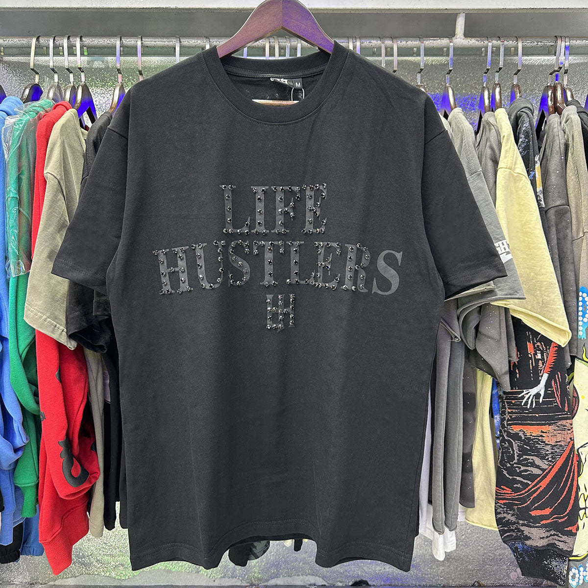 Life Hustlers “Blind Baby” Rhinestone Tee