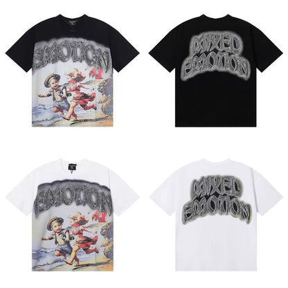 MIXED EMOTIONS Diamond Angel Jetski Rhinestone Tee