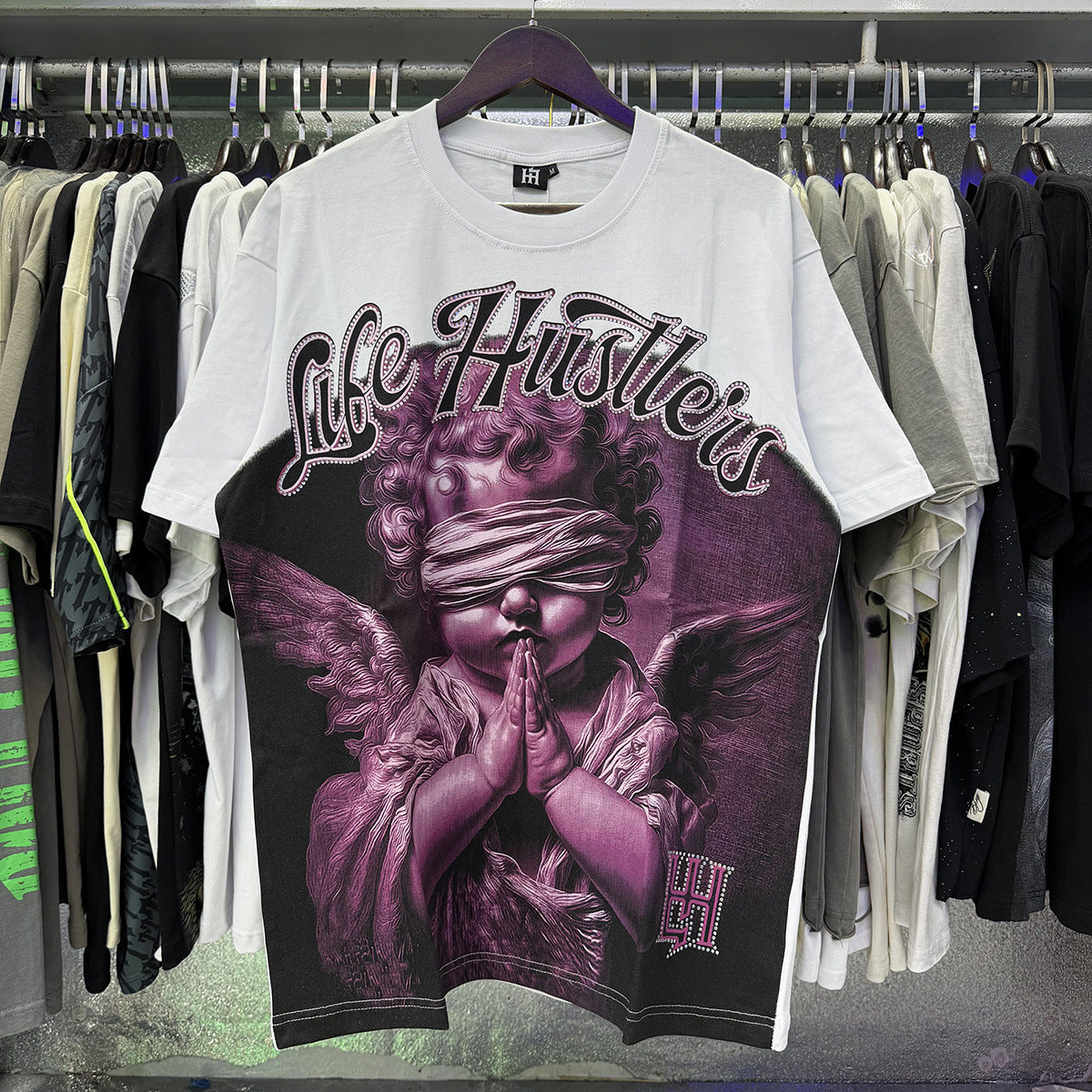 Life Hustlers “Blind Baby” Rhinestone Tee
