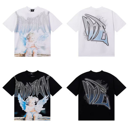 MIXED EMOTIONS Diamond Angel Jetski Rhinestone Tee