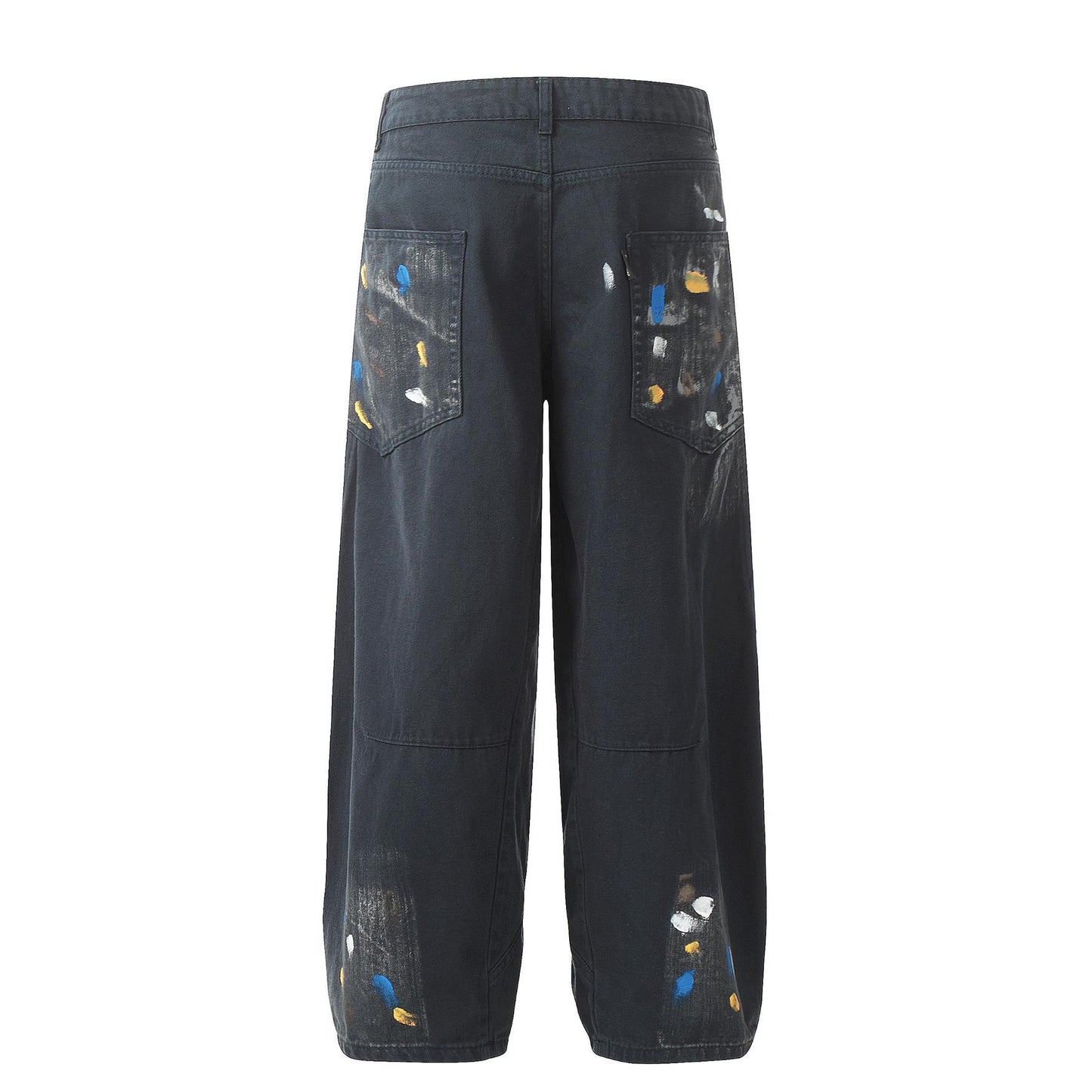 Spray Paint Splash Jeans Loose Fit Washed Distressed Hip Hop Streetwear Niche Vintage High Street Long Pants | Splash Jeans