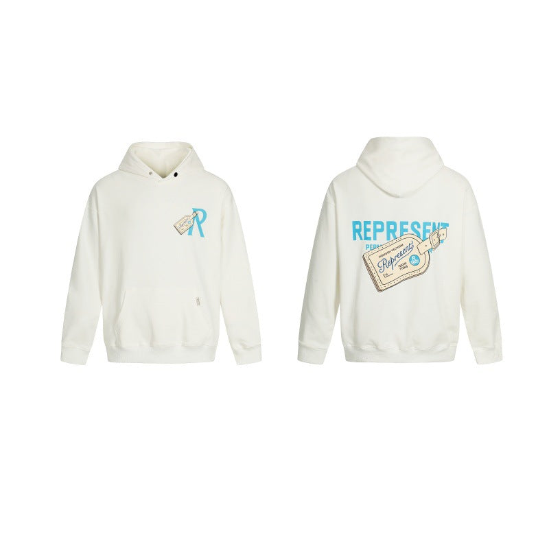 Unisex Oversized Graphic Hoodie Casual Streetwear Sweatshirt Letter Print Pullover Hooded Jumper for Men and Women