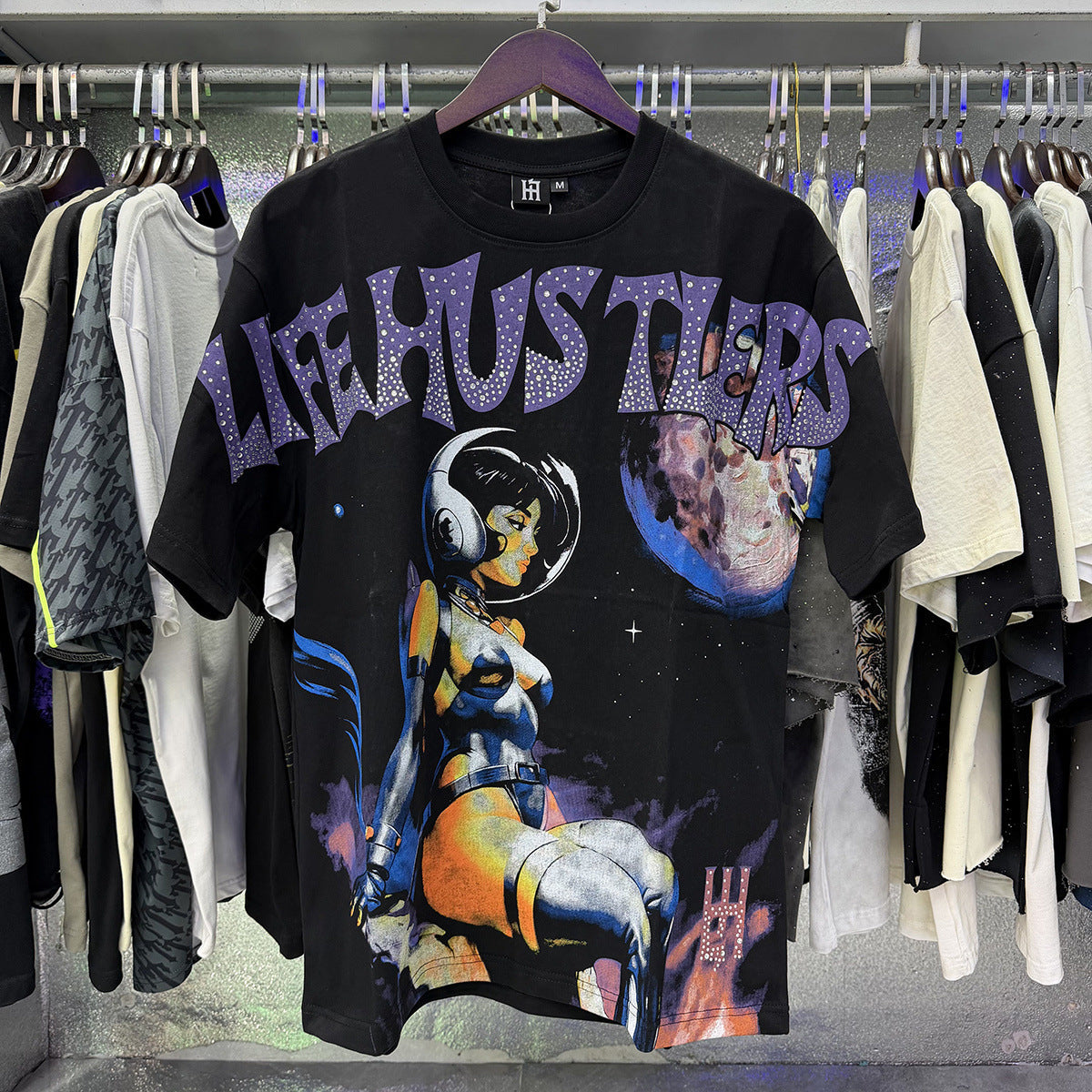 Life Hustlers “Blind Baby” Rhinestone Tee