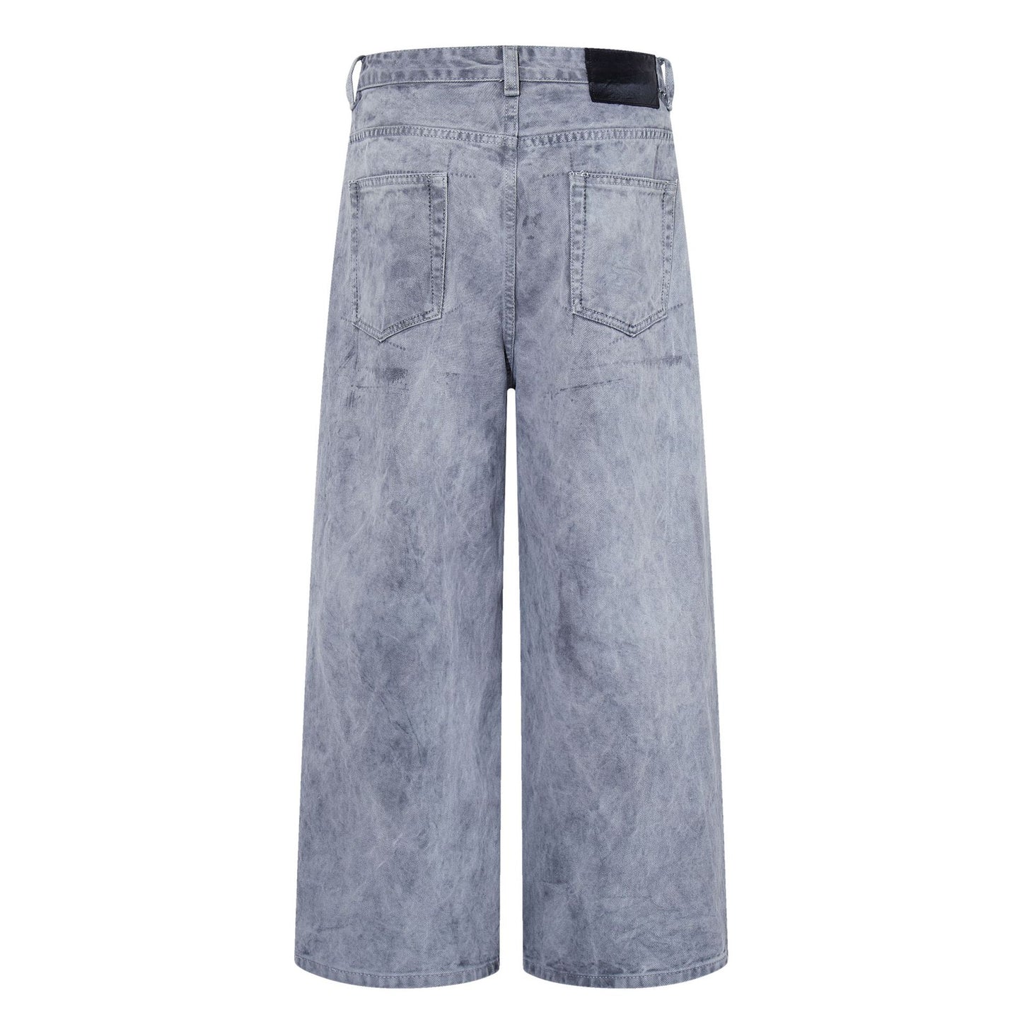 Graffiti Splicing Design Loose Straight Denim Trousers Retro American Niche Streetwear Casual Spring Summer Jeans | Graffiti Drift