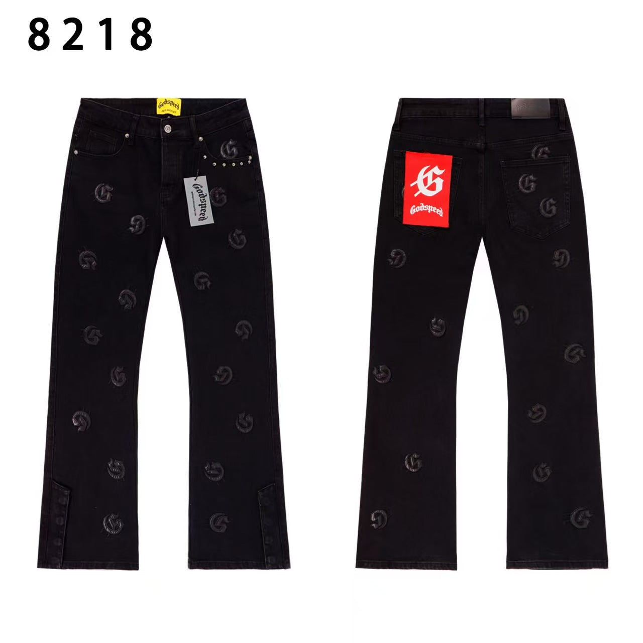 Godspeed Jeans #8211 (Distressed Retro Back Embroidery Denim)