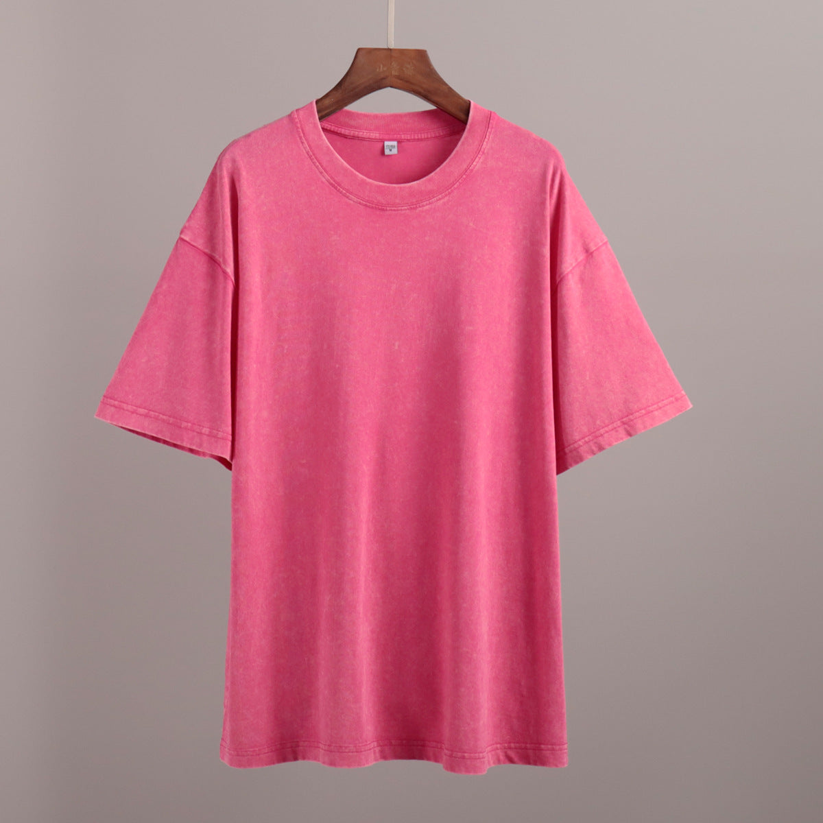 Washed and old short-sleeved T-shirt summer relaxation casual round neck washed polished short-sleeved T-shirt - Seldom Seen Styles