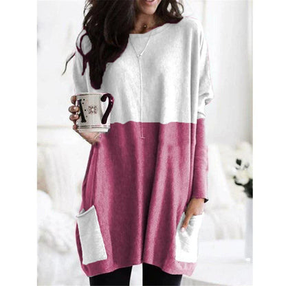 Chicbeautyy Damen leichtes Langarm-Tunika-Top