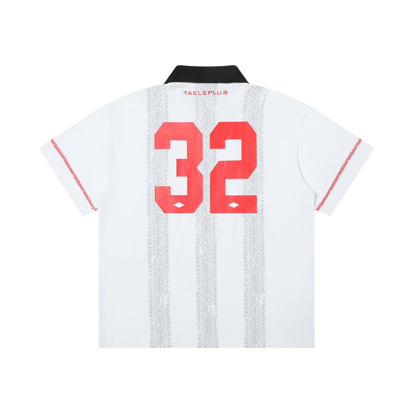 Women's American Retro Sport Polo Collar Letter Print Loose Short Sleeve T-Shirt Casual Summer Unisex Top | Sport Polo Tee