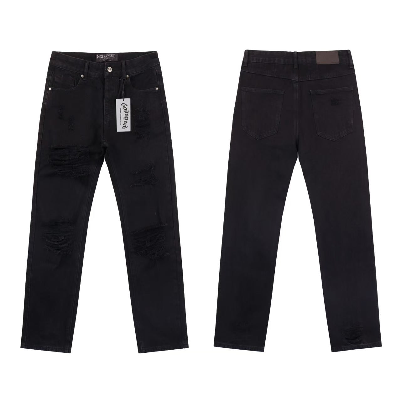 Godspeed Jeans #8211 (Distressed Retro Back Embroidery Denim)