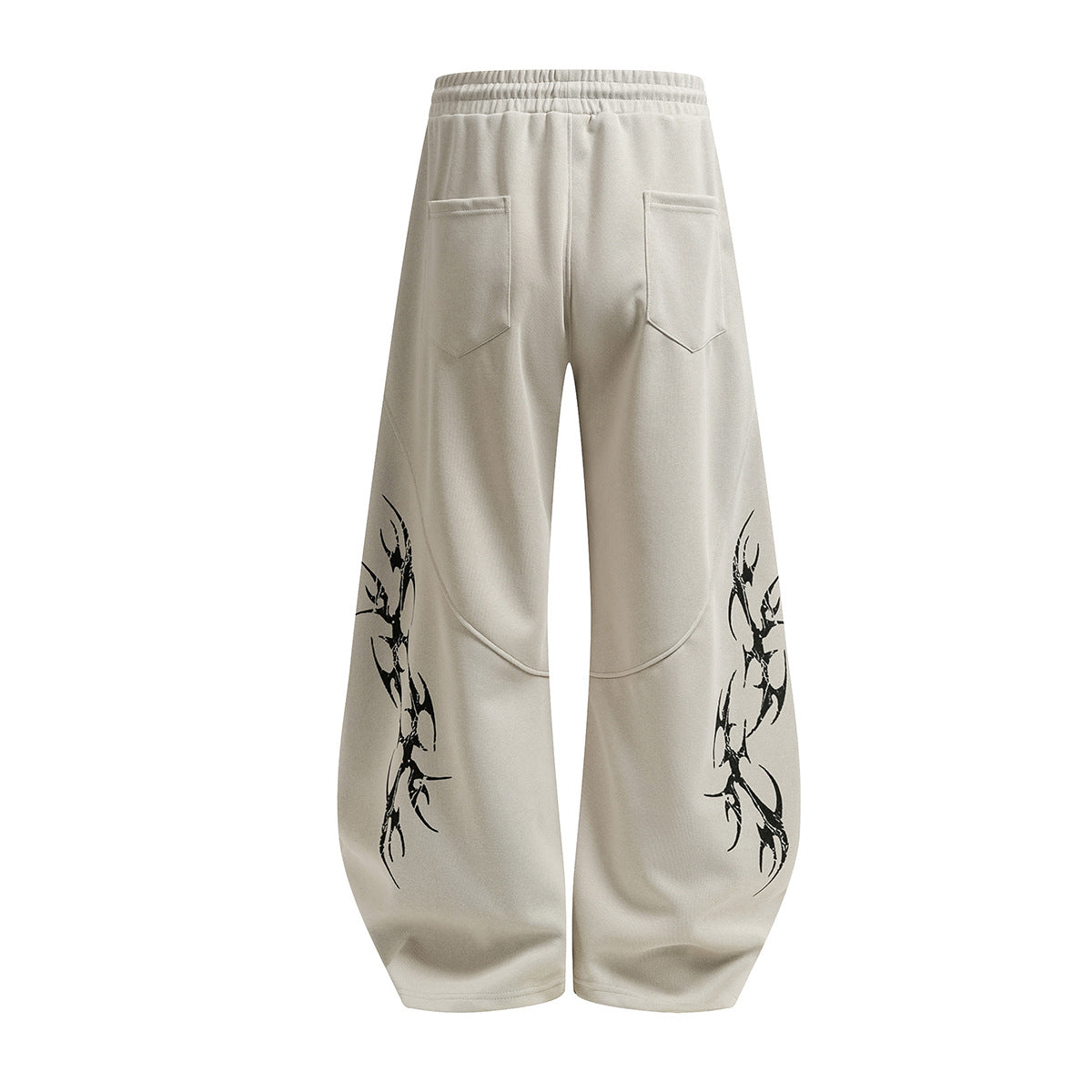 Tribal Graphic Wide Leg Drawstring Sweatpants