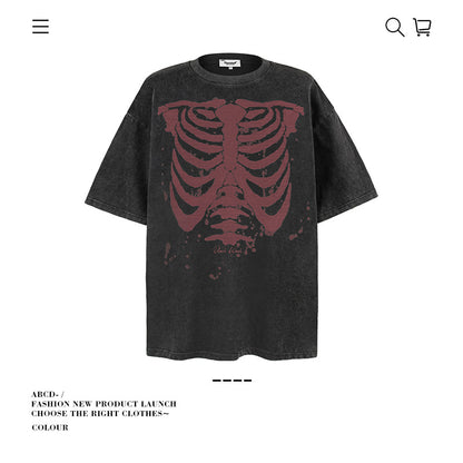VANCARHELL Skeleton Ribcage T-Shirt