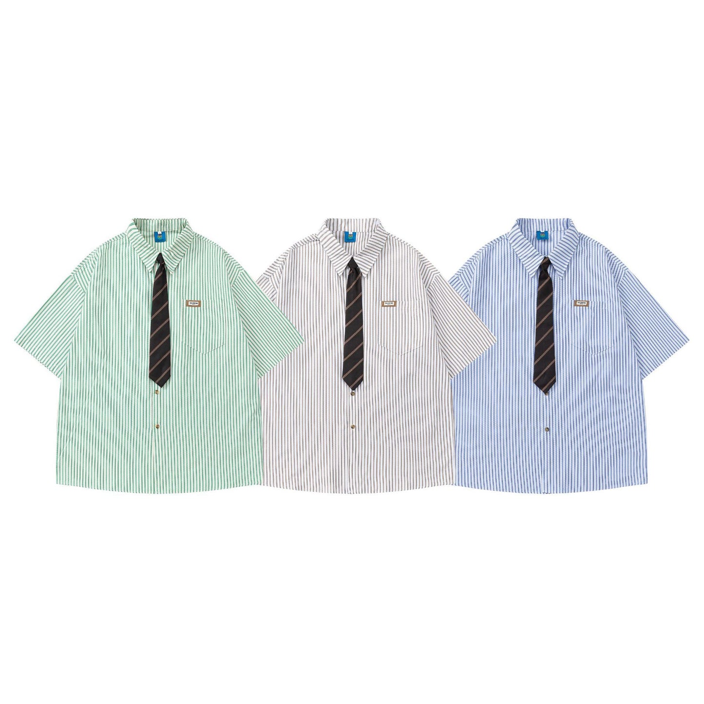 Striped Shirt with Vintage Tie