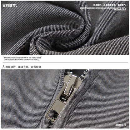 Minimalist Raglan Sleeve Zipper Jacket