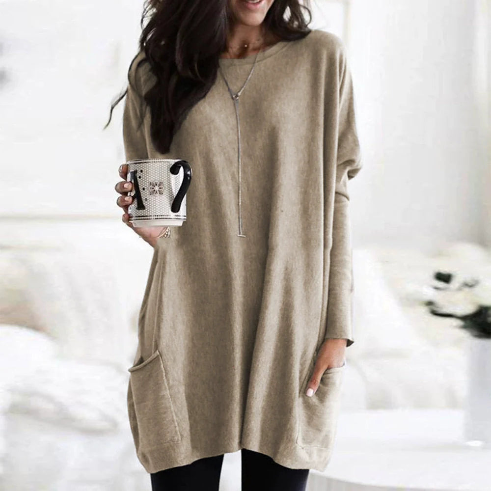 Chicbeautyy Women's Lightweight Long Sleeve Tunic Top - Seldom Seen Styles