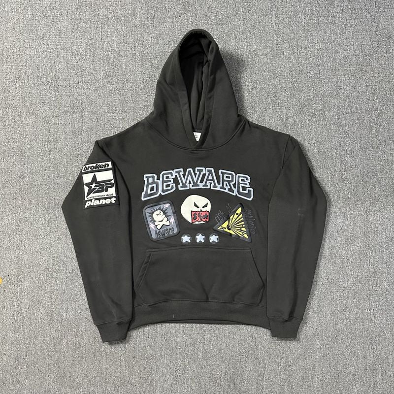 Broken Planet Hoodie and Sweatpants Set Oversized Graphic Tracksuit Streetwear Two Piece Outfit Unisex