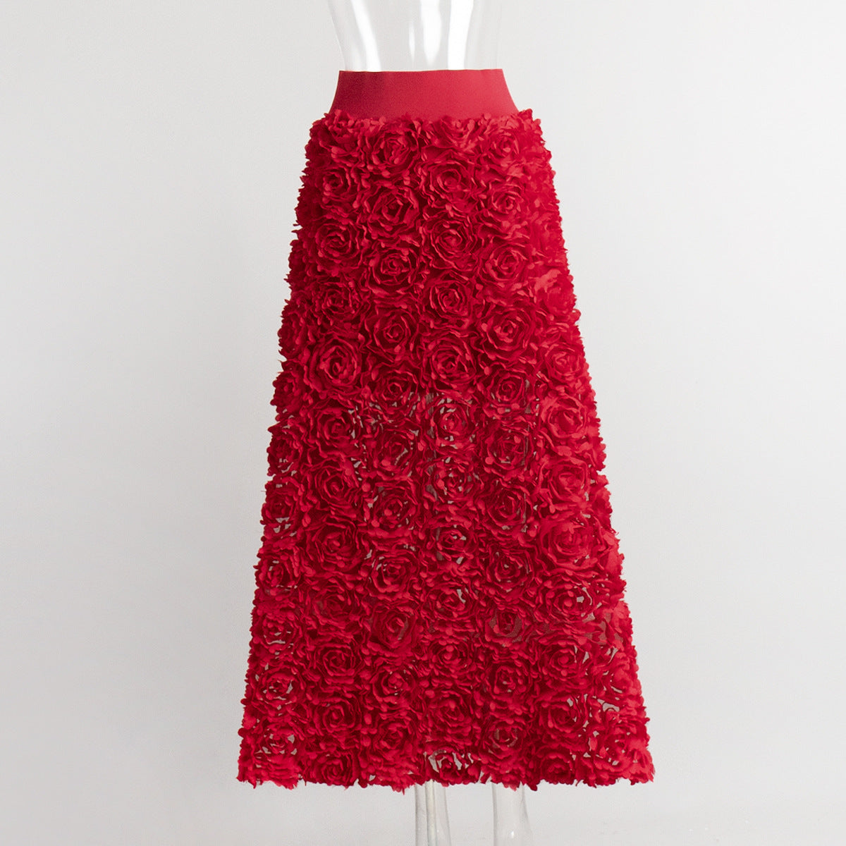Evening dress skirt women's autumn and winter new petal design long dinner party celebrity skirt - Seldom Seen Styles