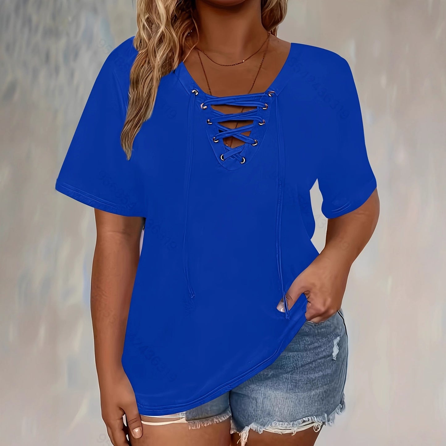 Women's Hollow Out Short Sleeve T-Shirt Top Loose Plus Size Summer Casual Vacation - Seldom Seen Styles