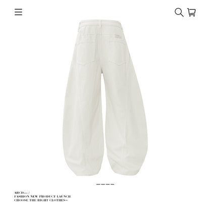 Seakoff Plum Blossom Embroidered Wide-Leg Jeans