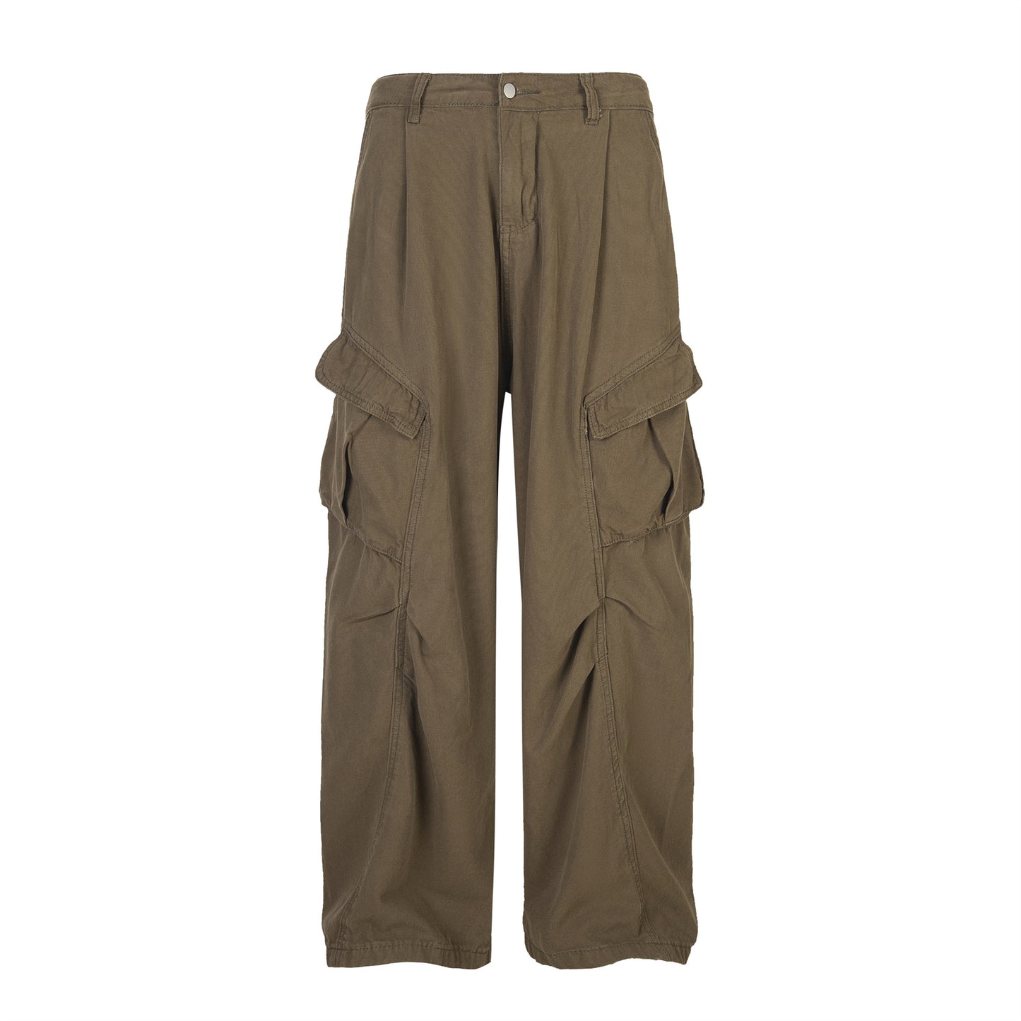 Cargo Wide Leg Pants Multi-Pocket Loose Fit Straight Leg Streetwear Couple Casual Vintage Patchwork Trousers | Cargo Wide Pants