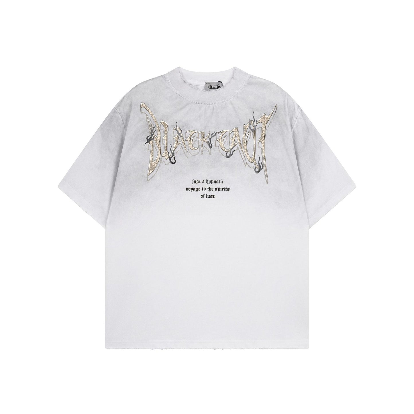 Women's American High Street Washed Vintage Print Loose Short Sleeve T-Shirt Distressed Oversized Casual Unisex Tee | Washed Vintage Tee