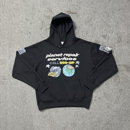 Broken Planet Hoodie and Sweatpants Set Oversized Graphic Tracksuit Streetwear Two Piece Outfit Unisex