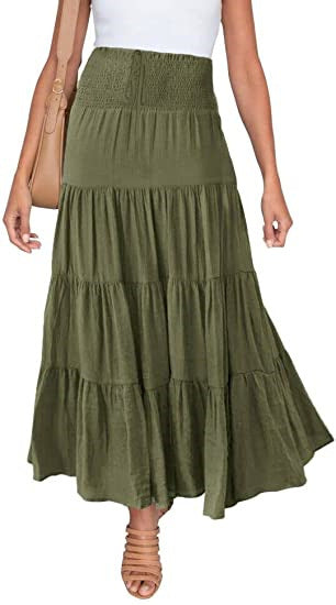 Women's Two Piece Maxi Skirt Set Sleeveless Crop Top Summer Vacation Outfit - Seldom Seen Styles