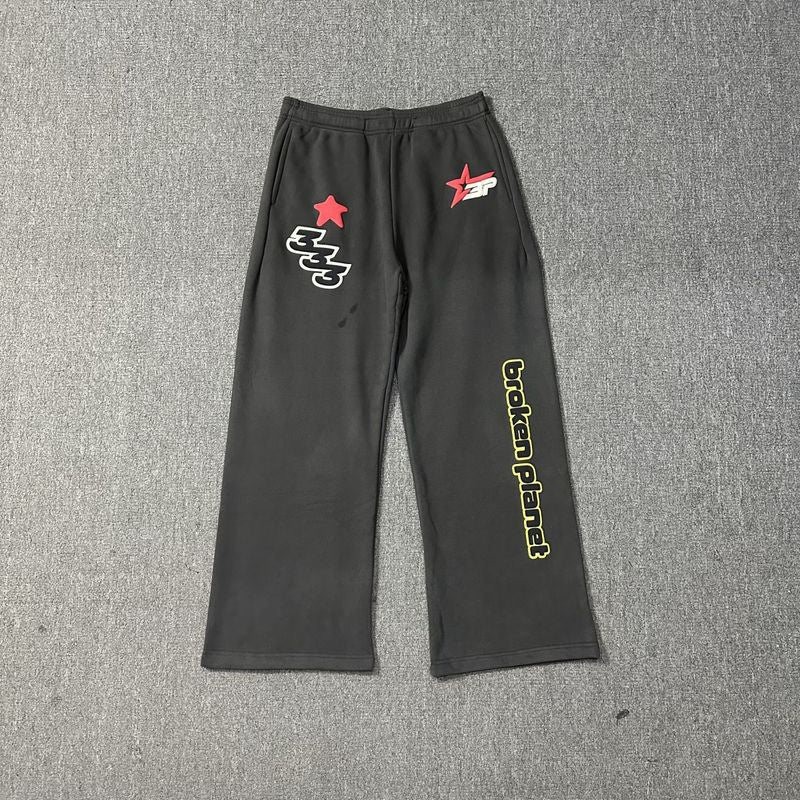Broken Planet Hoodie and Sweatpants Set Oversized Graphic Tracksuit Streetwear Two Piece Outfit Unisex