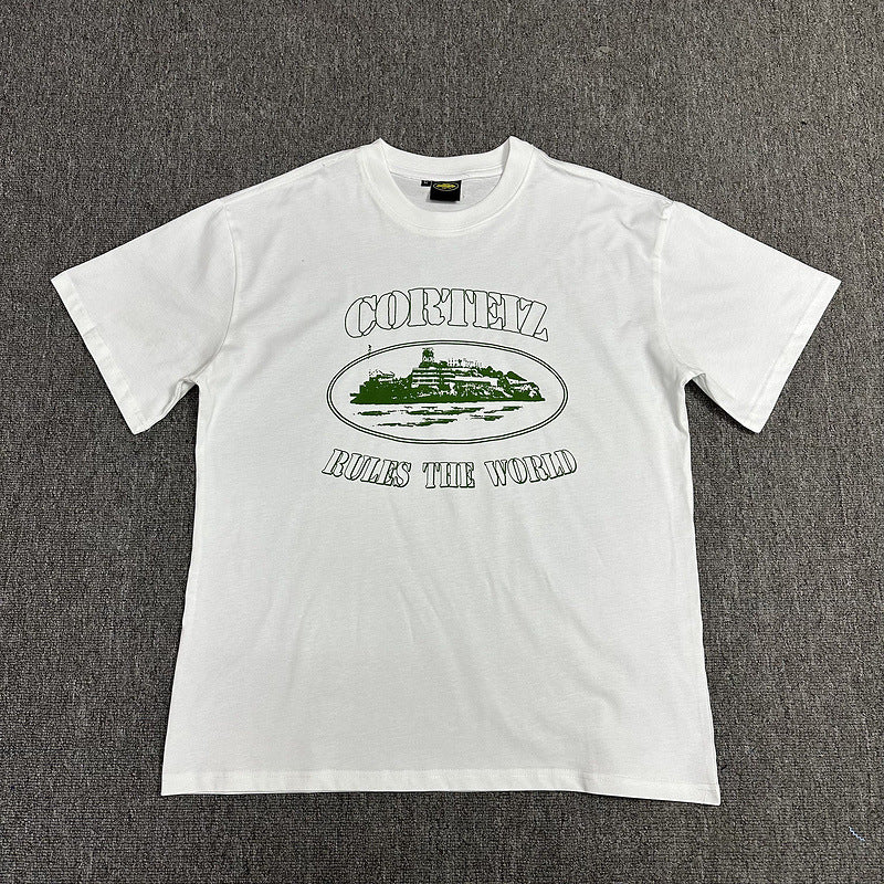 Alcatraz Graphic T Shirt Oversized Streetwear Tee Vintage Logo Print Cotton Crew Neck Unisex T Shirt