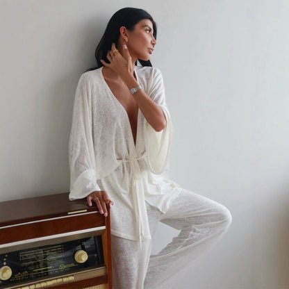 Lazy wind Modal pajamas suit women's spring and summer new  loose casual loungewear women