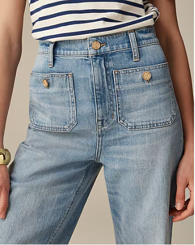 Tummy Control Sailor Wide Leg Trouser