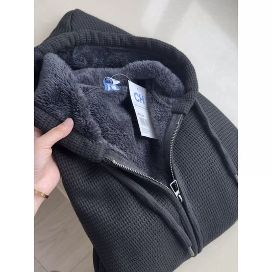 Men's Zip Up Hoodie Heavyweight Winter Sweatshirt Fleece Sherpa Lined Warm Jacket - Seldom Seen Styles