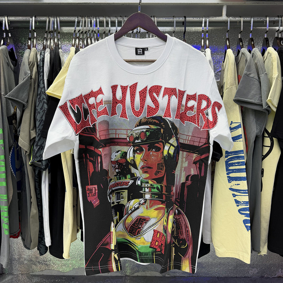 Life Hustlers “Blind Baby” Rhinestone Tee