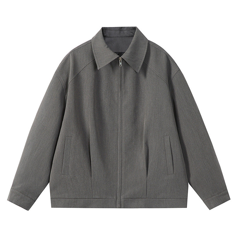 Minimalist Raglan Sleeve Zipper Jacket