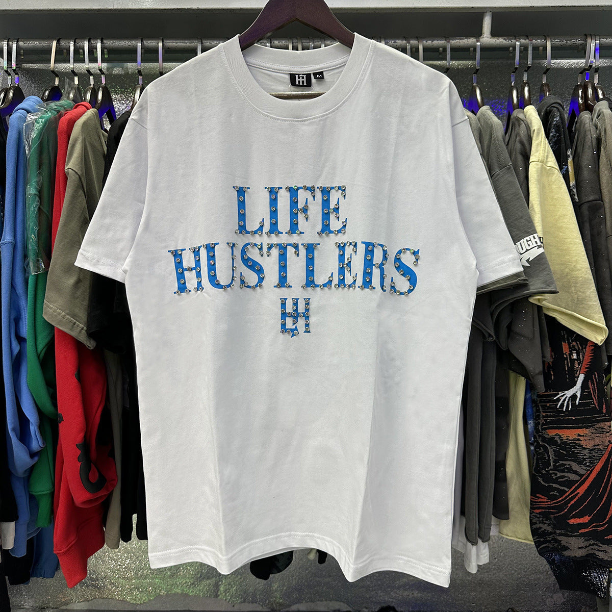 Life Hustlers “Blind Baby” Rhinestone Tee