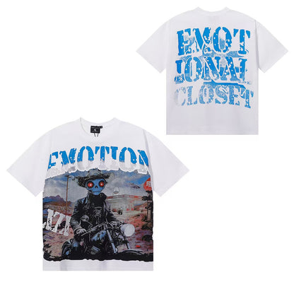 MIXED EMOTIONS Diamond Angel Jetski Rhinestone Tee