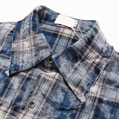 CLOUT COLLECTION ™ | Distressed Vintage Plaid Button Up