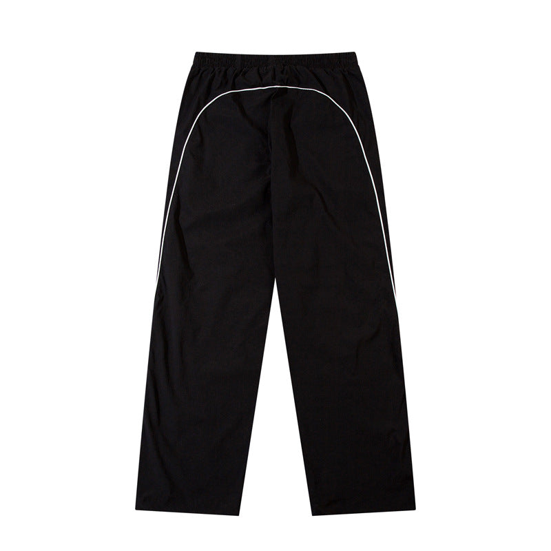 Splicing Sports Straight Leg Wide Leg Pants Loose Hip Hop Casual Versatile Streetwear Neutral Style Summer Trousers | Splice Flow